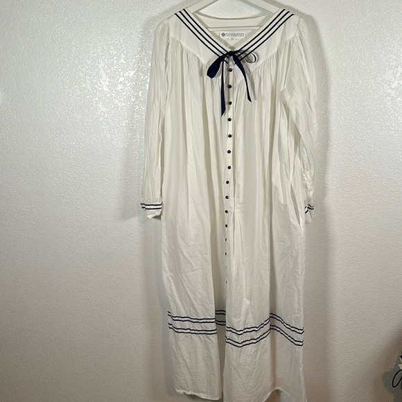 Eileen West Other - Vintage Eileen West 1993 Sailor Long Sleeve Nightgown With Pockets Size Small
